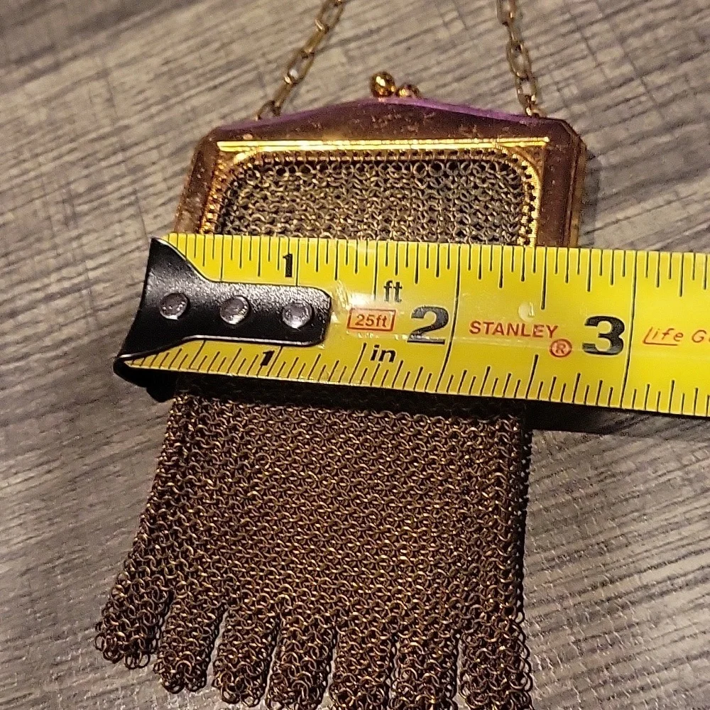 Whiting & Davis Mesh Chain Maille Antique Coin Purse/ GUC